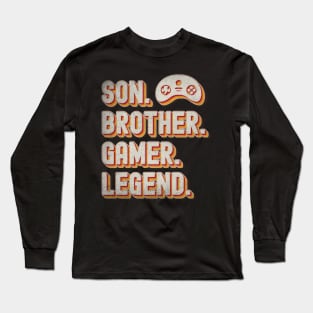 Son Brother Gaming Funny Video Games Lovers Long Sleeve T-Shirt